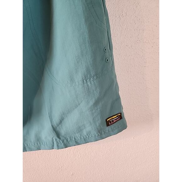 NWT! LL BEAN Supplex Nylon Skirt Black SZ Large Teal NEW! Tennis Hiking - Picture 3 of 7